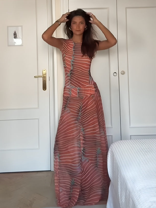 CONJUNTO DE FALDA Y BODY TRANSLÚCIDO