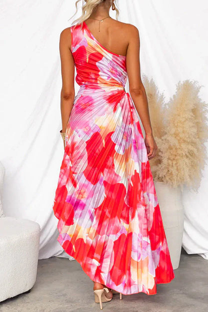 VESTIDO MAXI ASIMÉTRICO ESTAMPADO