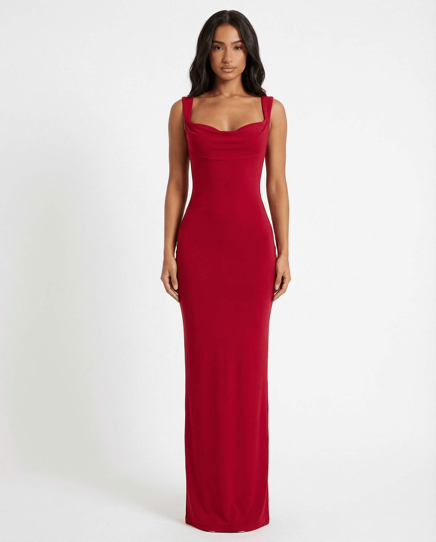 VESTIDO LARGO ESPALDA DESCUBIERTA CON LAZO