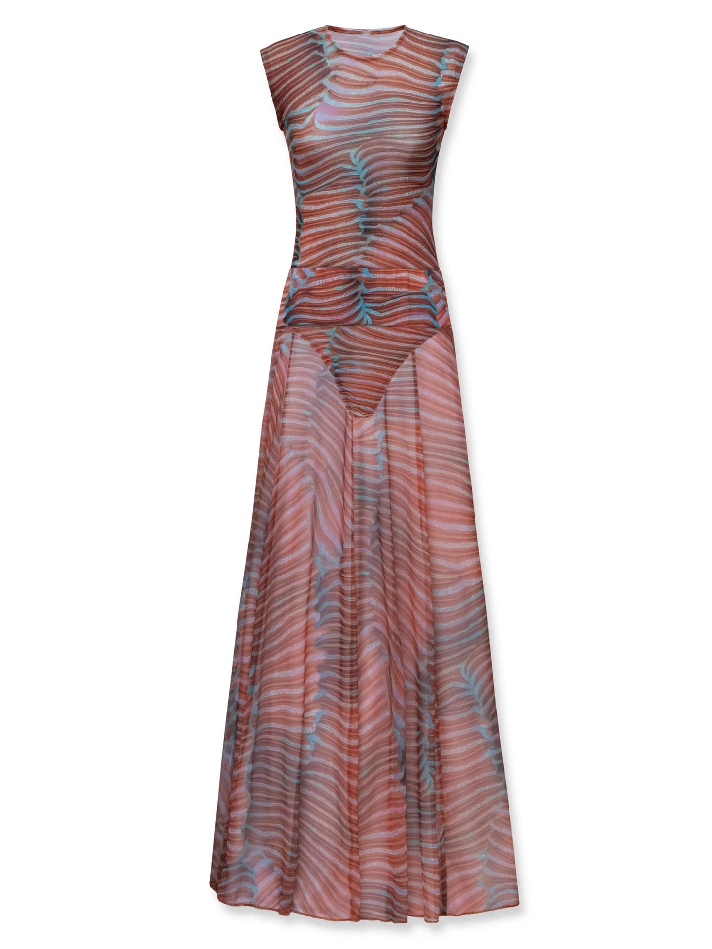 CONJUNTO DE FALDA Y BODY TRANSLÚCIDO