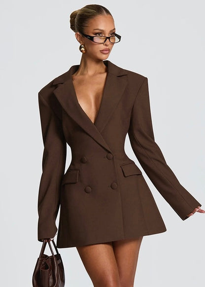 VESTIDO BLAZER MINI ENTALLADO
