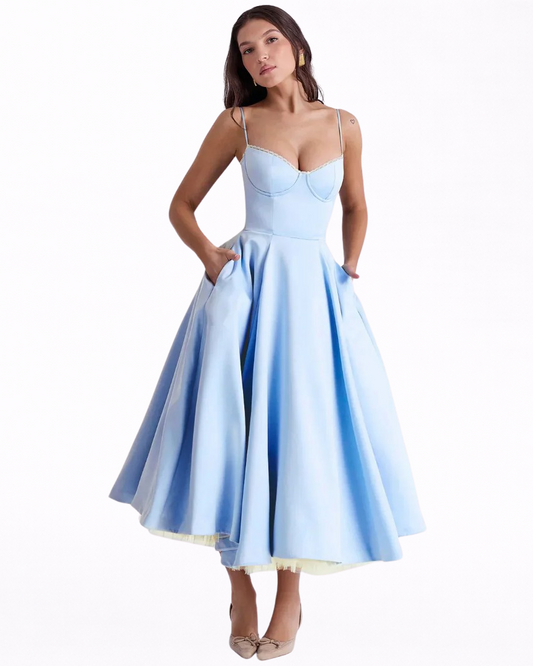 Saphir | Robe midi de luxe