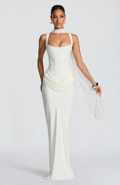 VESTIDO MAXI CORSET ENTALLADO