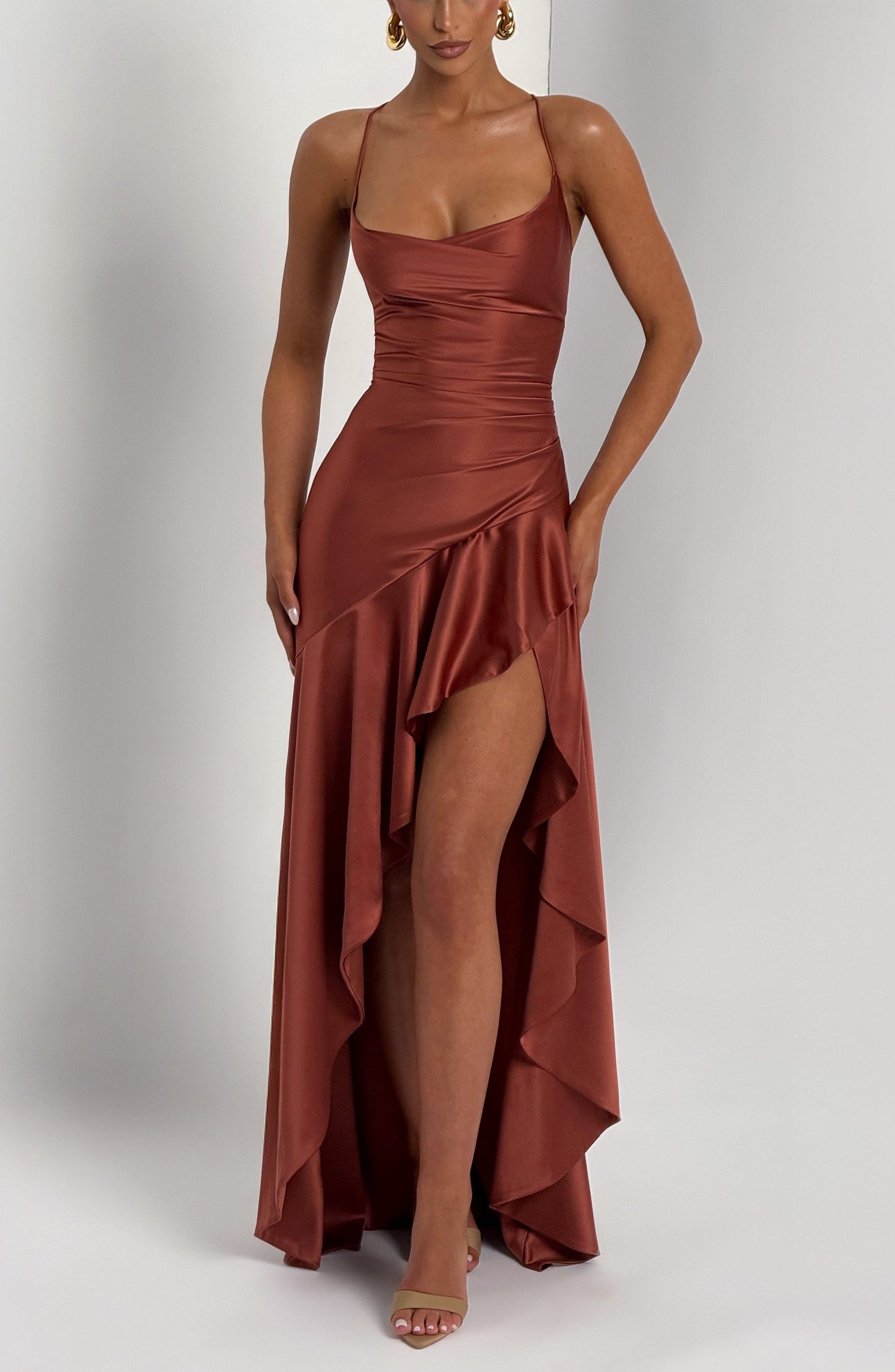 Samira | Vestido con volantes bajos